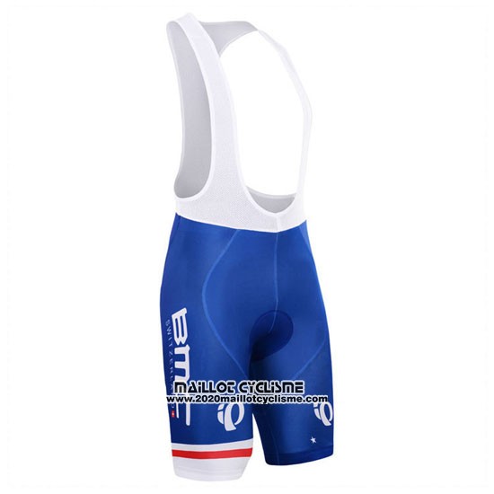 2015 Maillot Ciclismo BMC Champion Etats Unis Bleu Manches Courtes et Cuissard